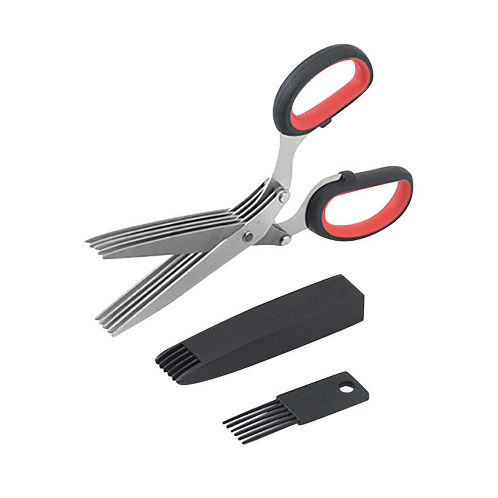 Multi Layer Scallion Vegetable Scissors Five Layer Office Shredded Paper Scissors