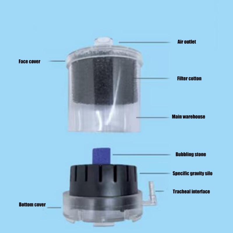 Прочный Коррозионностойкий Аквариумный Фильтр с Принудительной Подачей Воздуха и Конструкцией с Легким Нажатием