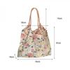 Large Capacity Drawstring Shopping Bag Reusable Travel Tote Bag Portable Canvas Shoulder Bag