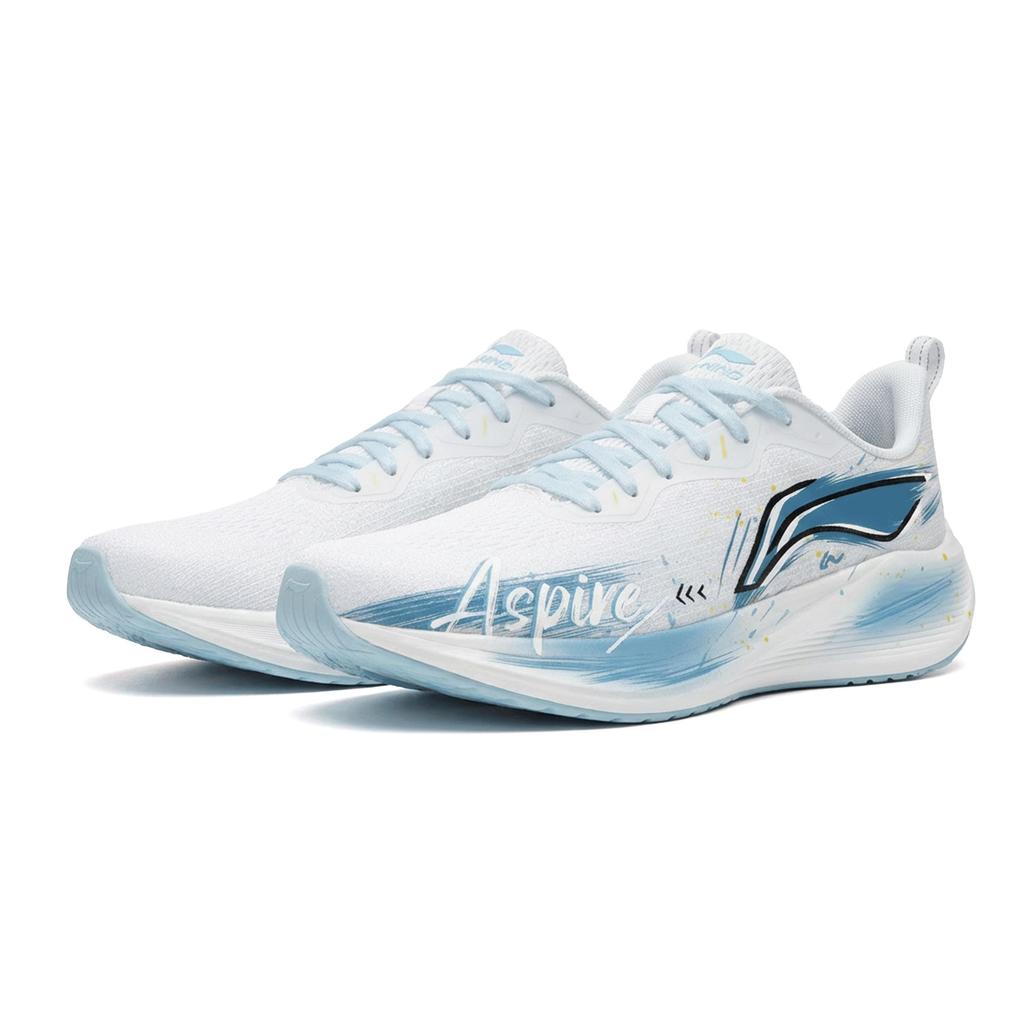 Li Ning Wuyue Сетчатые износостойкие Низкие Повседневные Для физических испытаний Медицинский осмотр Беговые кроссовки Мужские Бело-синие ARST003-1(Команда1957-ЛД)