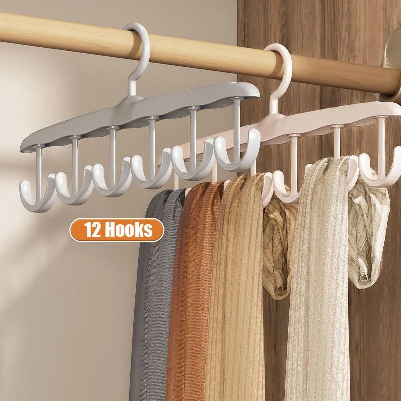 6 крючков для хранения женских вешалок для бюстгальтеров, вешалка для одежды, аксессуары для домашнего гардероба, органайзер для шарфов, мужская вешалка для галстуков и ремней