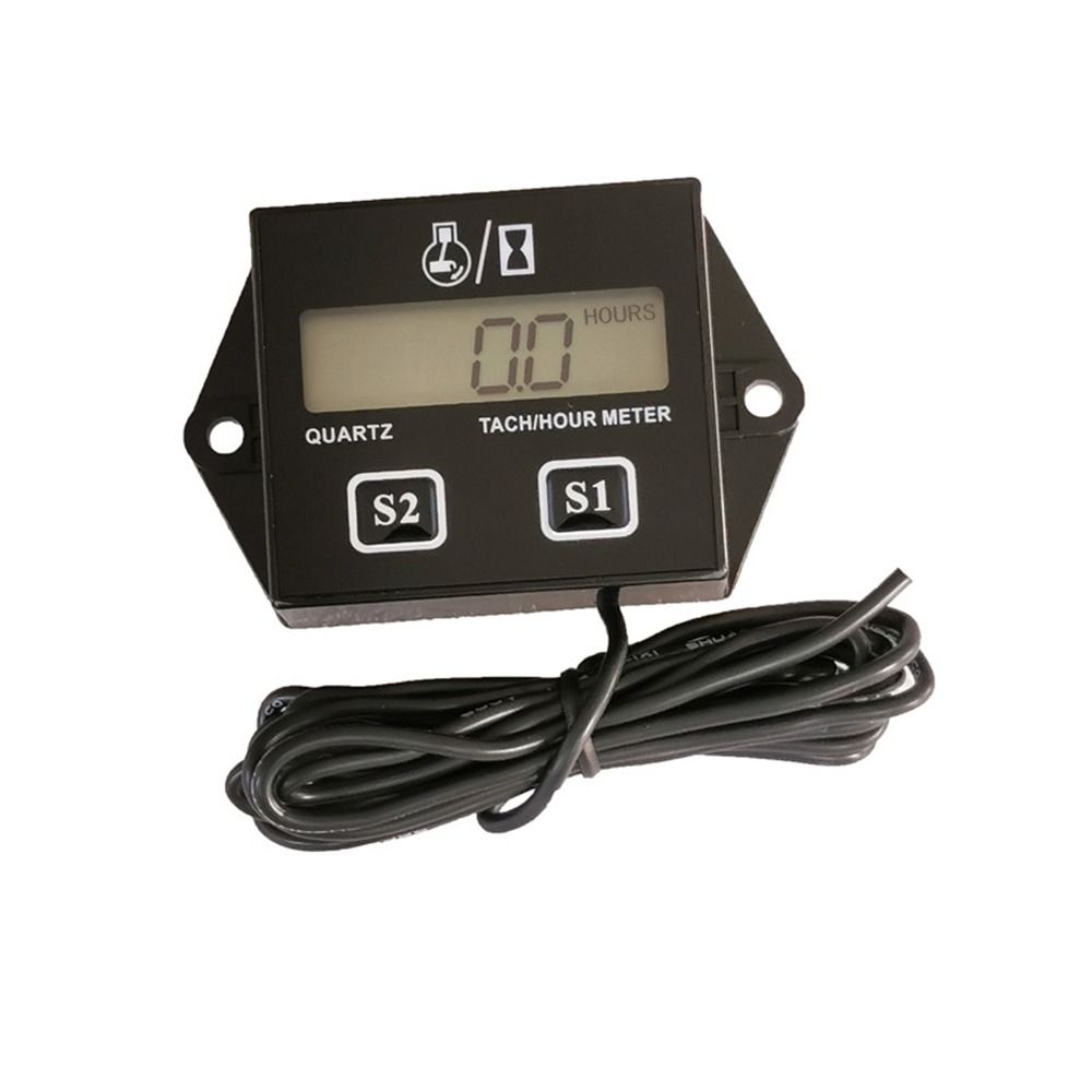 Professional Inductive LCD Display Digital Engine RPM Meter Engine Tach Hour Meter Tachometer Gauge
