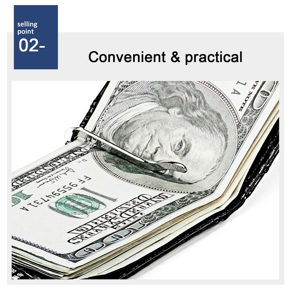 Мужской короткий кошелек из углеродного волокна с RFID и карманом для монет, с зажимом для купюр на лицевой стороне