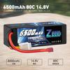 Zeee 14.8V 80C 4S 6500mAh LiPo Battery with T-Plug, High Capacity Battery for RC Cars, Drones, and More