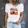 European and American Halloween Round Neck Women's Short-Sleeve Printed T-Shirt