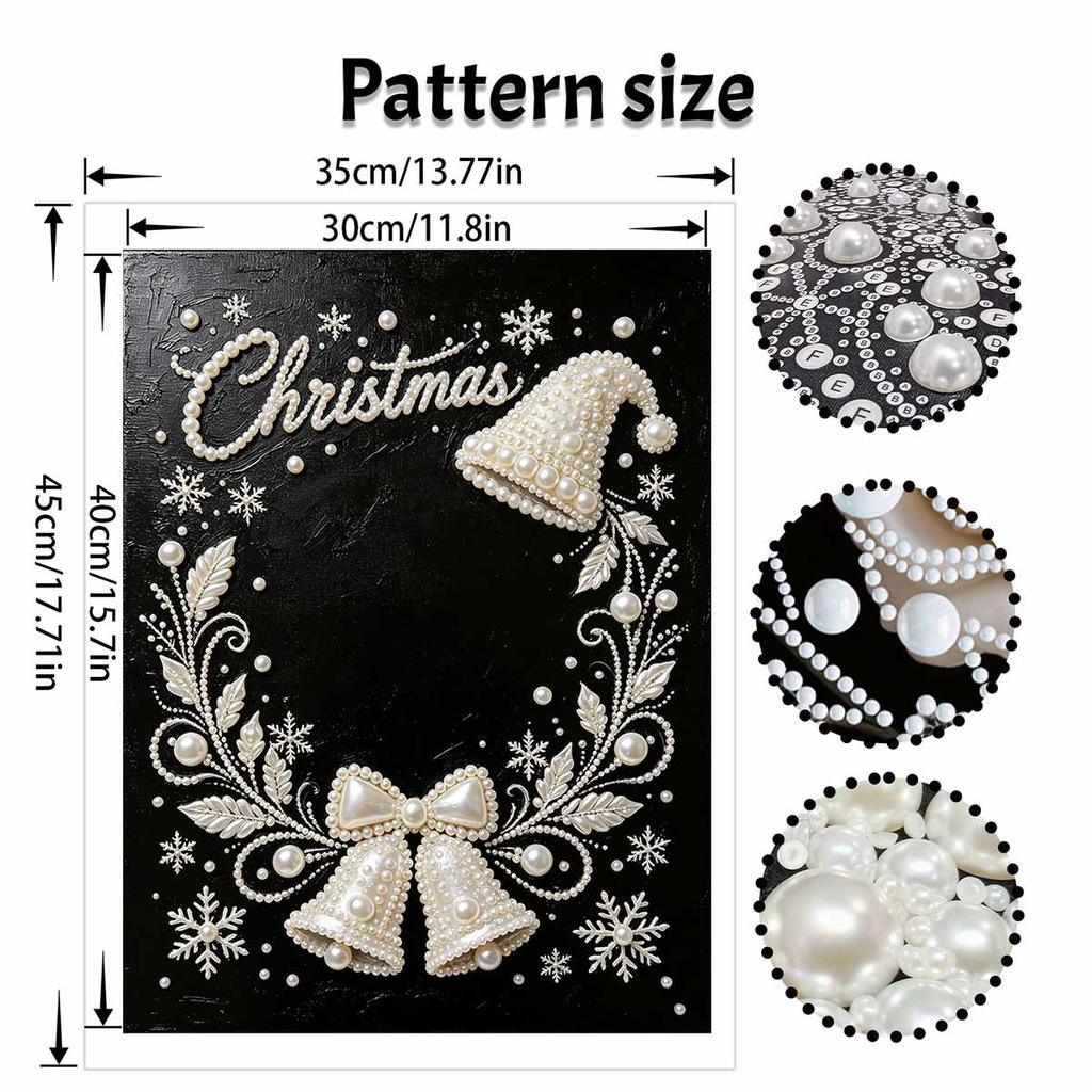 Christmas Pearl Painting Kit Handmade DIY Christmas Bell Snowflake Wreath Home Decoration Painting