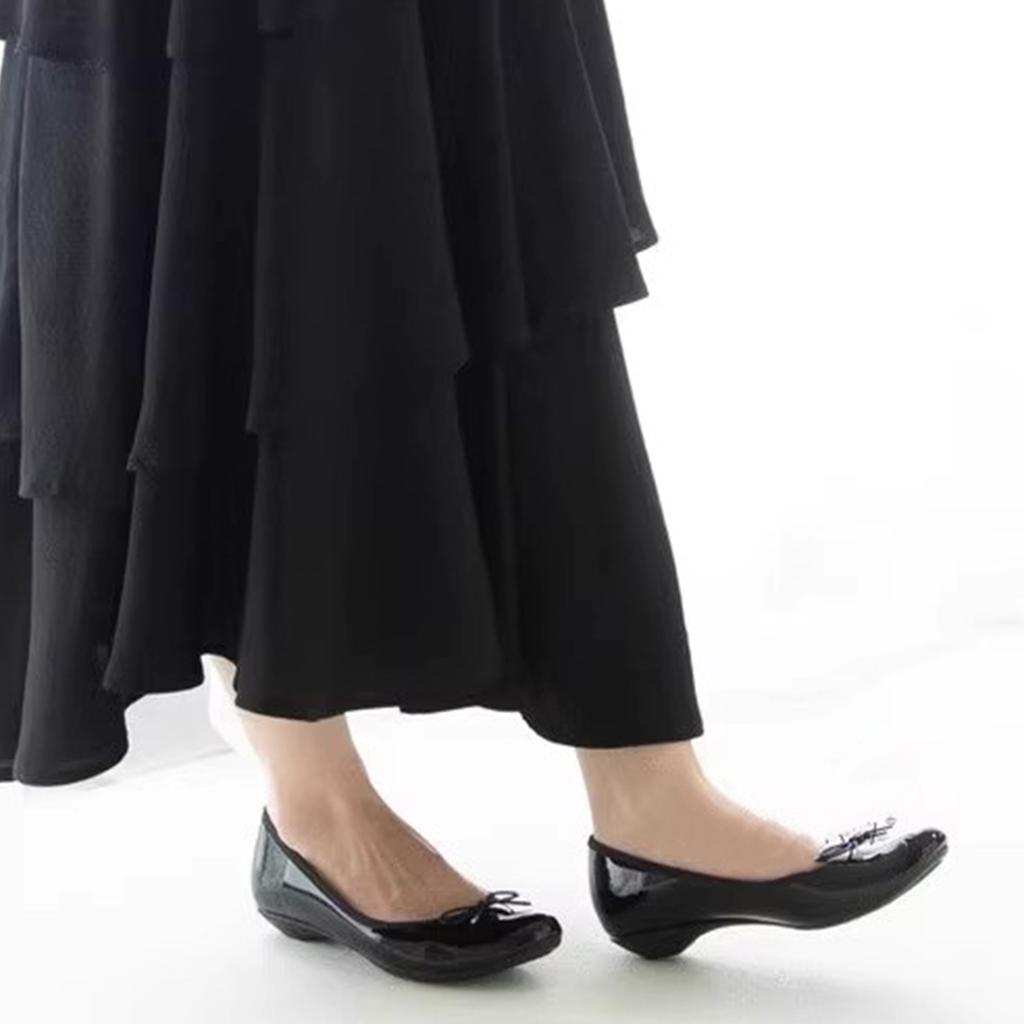 Sheepskin Version~ Raspberry Beibei Same Eggplant Shoes Women's French Bow Single Shoes Women's Shallow Mouth Flat Ballet Shoes