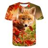 Fox Print Adult Casual Short Sleeved T-shirt Adult T-shirt