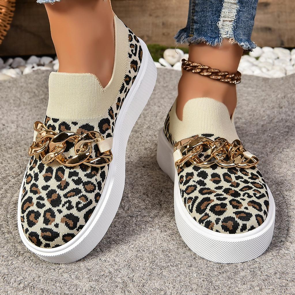 Женская обувь 2024 года, повседневная обувь, женские мокасины с металлической цепочкой, модные кроссовки на плоской подошве, женские туфли на платформе, большой размер 43, Zapatillas Mujer