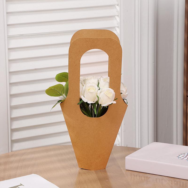 12 шт. подарочный пакет для девушки, собачки, сумка на день памяти, цветочный букет, подарочный однотонный цвет, используемый цветочными магазинами 35X19X7,5 см