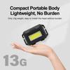 Outdoor COB Mini Headlight 3 Modes LED Night Riding Waterproof Battery Flashlight Headlight Torch Lantern Camping Night Fishing