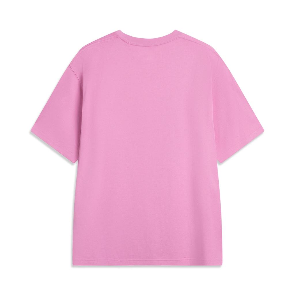 Li Ning Badfive Letter Print Breathable Versatile Loose Short Sleeve T-Shirt Men Tops AHSVD99-2