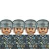 Вторая Мировая Война Военные Немецкие Солдаты Фигурки Шлем Строительные Блоки Армия Пехотинец Воин Артиллерист Броня Пушка Жилет Оружие Кирпичи Игрушки