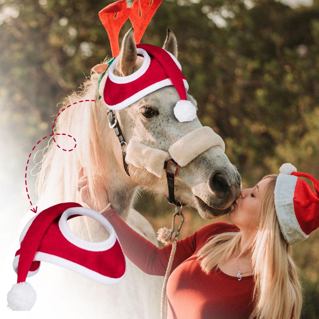 Christmas Suit Pet Horse Leg Guard Horse Hat Saddle Standing Wrap Horse Legs Loose And Comfortable, Suitable For