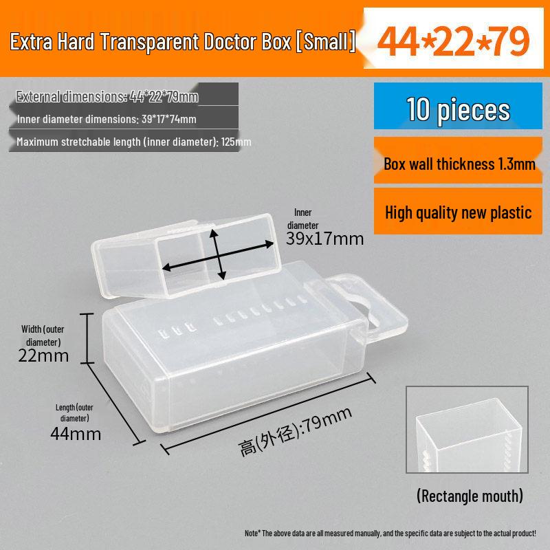 Rectangular Tap Drill Bit and Milling Cutter Storage Box - Transparent Plastic Telescopic Case for Machine Tool Accessories