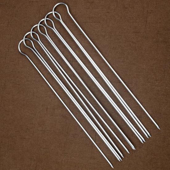 6 шт./компл. шампур для барбекю, кебаб U-образный, многоразовый, пищевой, стейк из нержавеющей стали, крылышки цыпленка, мясо, овощи, гриль, шампур для барбекю, палочка