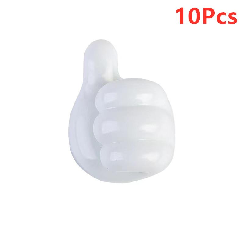 10 шт. самоклеящийся настенный крючок для украшения, креативный силиконовый крючок для большого пальца, вешалка для ключей, домашний/офисный зажим для кабеля данных, органайзер для проводов на стол