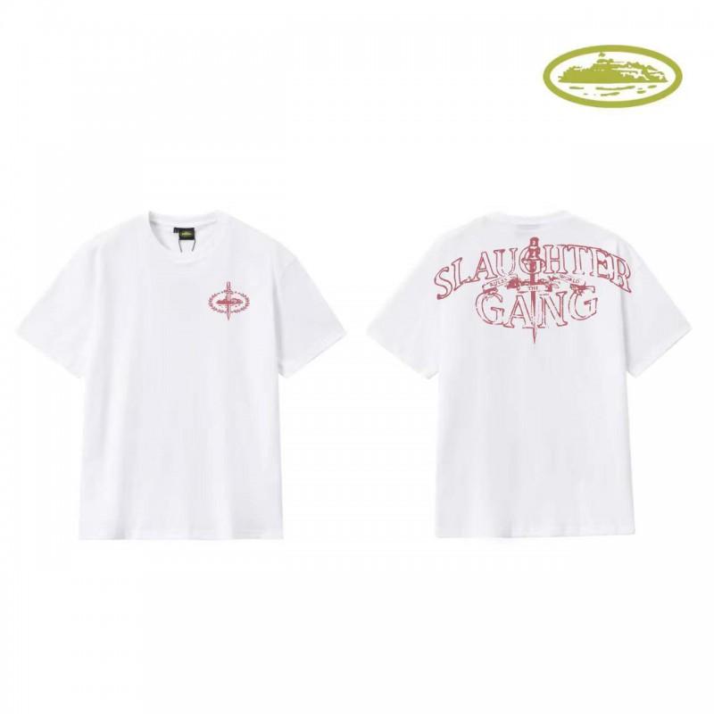CORT Alcatraz Basic Short Sleeve T-Shirt Phantom Letter Print Couple Streetwear Teens