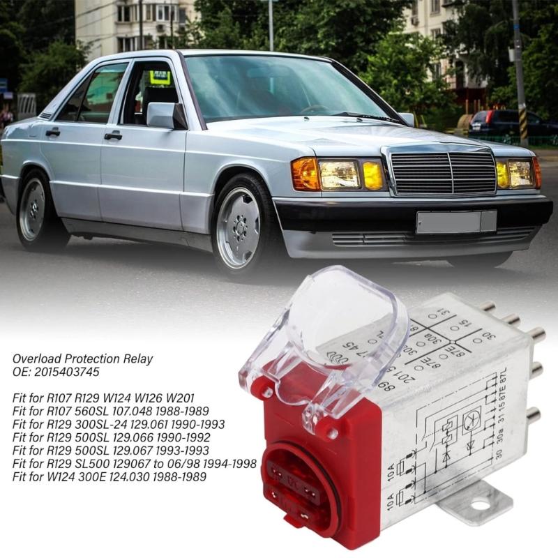Защита от перегрузки для R107 R129 W124 W126 2015403745 2015403045 2015403845 2015403245 9-контактный автомобильный перегрузочный модуль, простая установка