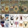 Deer Plaque Metal Vintage Tin Sign Metal Poster Pin Up Shabby Home Decor Signs Bar Cafe Resaurant Decoration Iron Painting