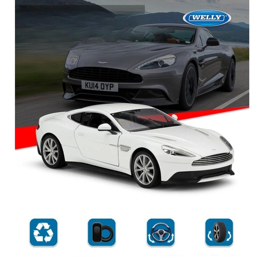 Welly 1/24 Aston Martin VANQUISH Coupe Сплав Спортивный Автомобиль Модель Литьевой Металл Гоночный Автомобиль Транспортные Средства Модель Симуляция Игрушки для Детей Подарок