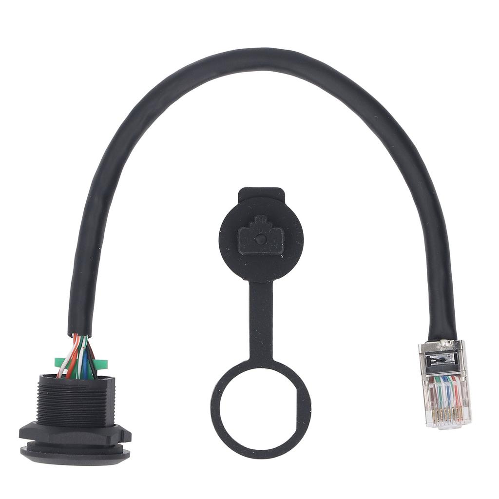 8 Pin Female Connector Cable E13 Thread To RJ45 8 Pin Male Straight Head Unshielded PVC Connector Ca