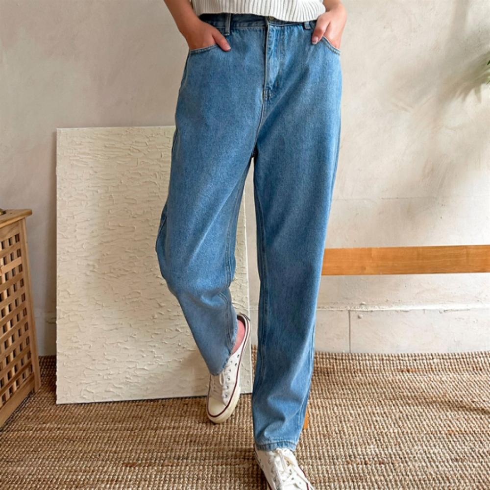 New Arrivals Open Run Women Baggy Fit Jeans With Height Increase Back Band In 3d