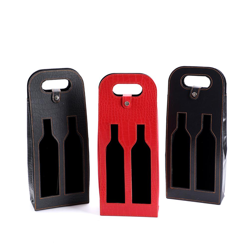 Пакеты для упаковки красного вина Подарочная Универсальная упаковка Кожаные коробки Несколько Одиночных Бутылок Упаковка для винных бокалов Кожаные пакеты 2025 Новинка