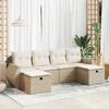 VidaXL Garden Lounge Set with Cushions 6 Pcs Beige Braided Resin 3325624