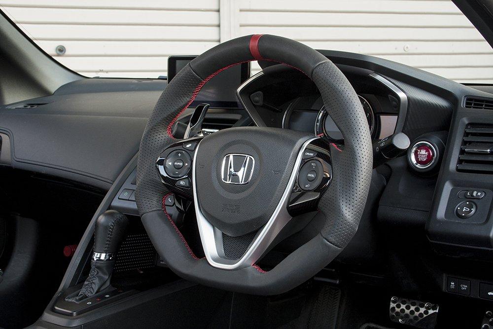 Оригинальный руль KENSTYLE HB02 для Honda S660 Черная кожа с красной строчкой (JW5) (Красная строчка)