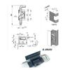 Extension and widening of zinc alloy hinge mechanical equipment electrical cabinet door hinge