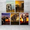 Плакаты с африканскими слонами, современный домашний декор, принты на холсте с животными, настенные художественные картины для интерьера гостиной, декоративная живопись