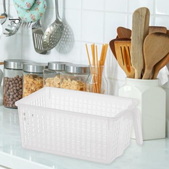 Ящик для хранения с ручкой, большой вместимости, гладкие края, без заусенцев, легко моется, штабелируемый пластиковый контейнер для хранения, органайзер для хранения продуктов питания