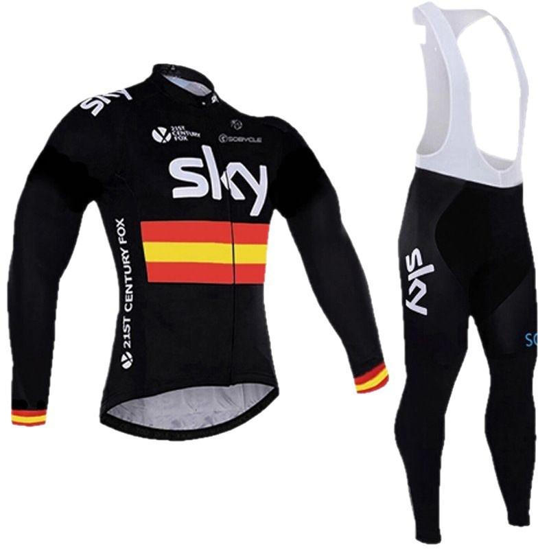 Men Women Cycling Jersey Set Long Sleeve Bib Shorts Breathable Moisture Wicking Mountain Road Bike