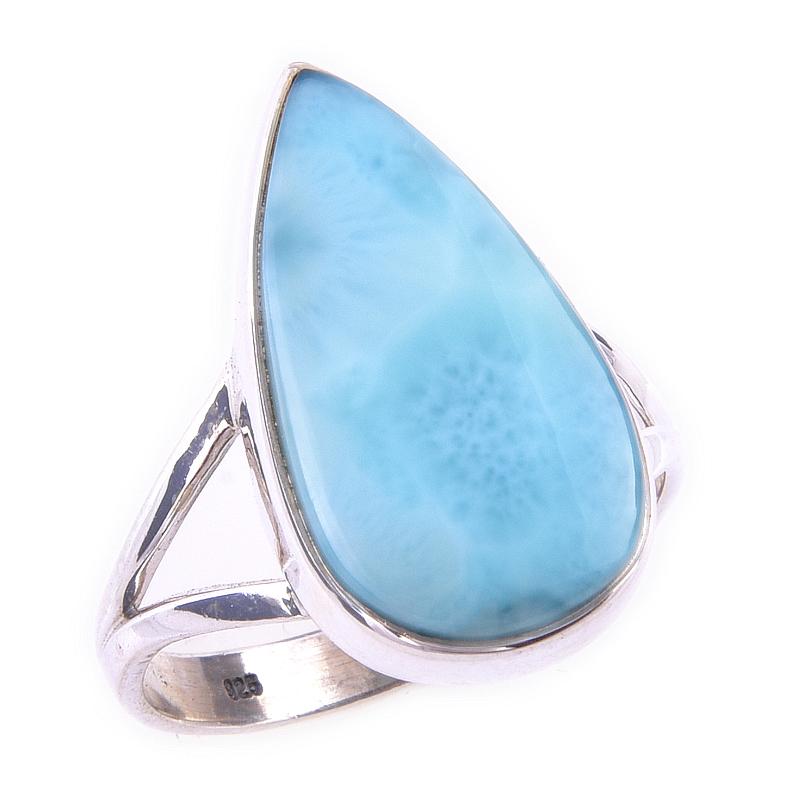 Кольцо ручной работы из стерлингового серебра 925 пробы Natural Republic с драгоценным камнем Ларимар S.9.5 c2Y93