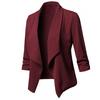 Solid Color Office Lady Lapel Long Sleeve Blazer Slim Fit Suit Coat Jacket