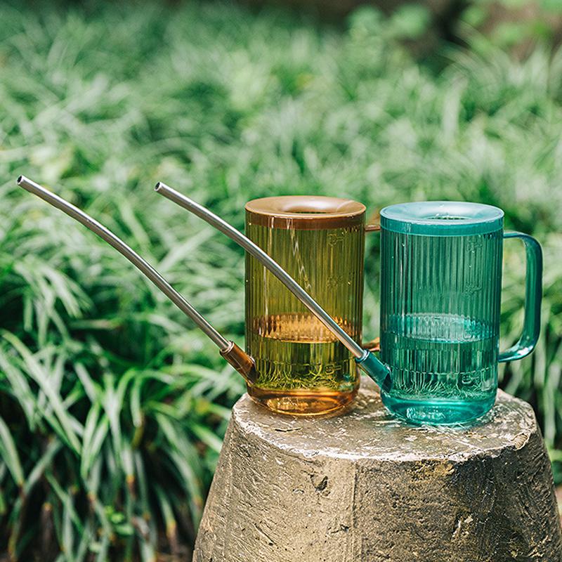 Садовая лейка большой емкости съемный чайник для полива бытовой из нержавеющей стали с длинным горлом для сада и газона 1,5 л пластик