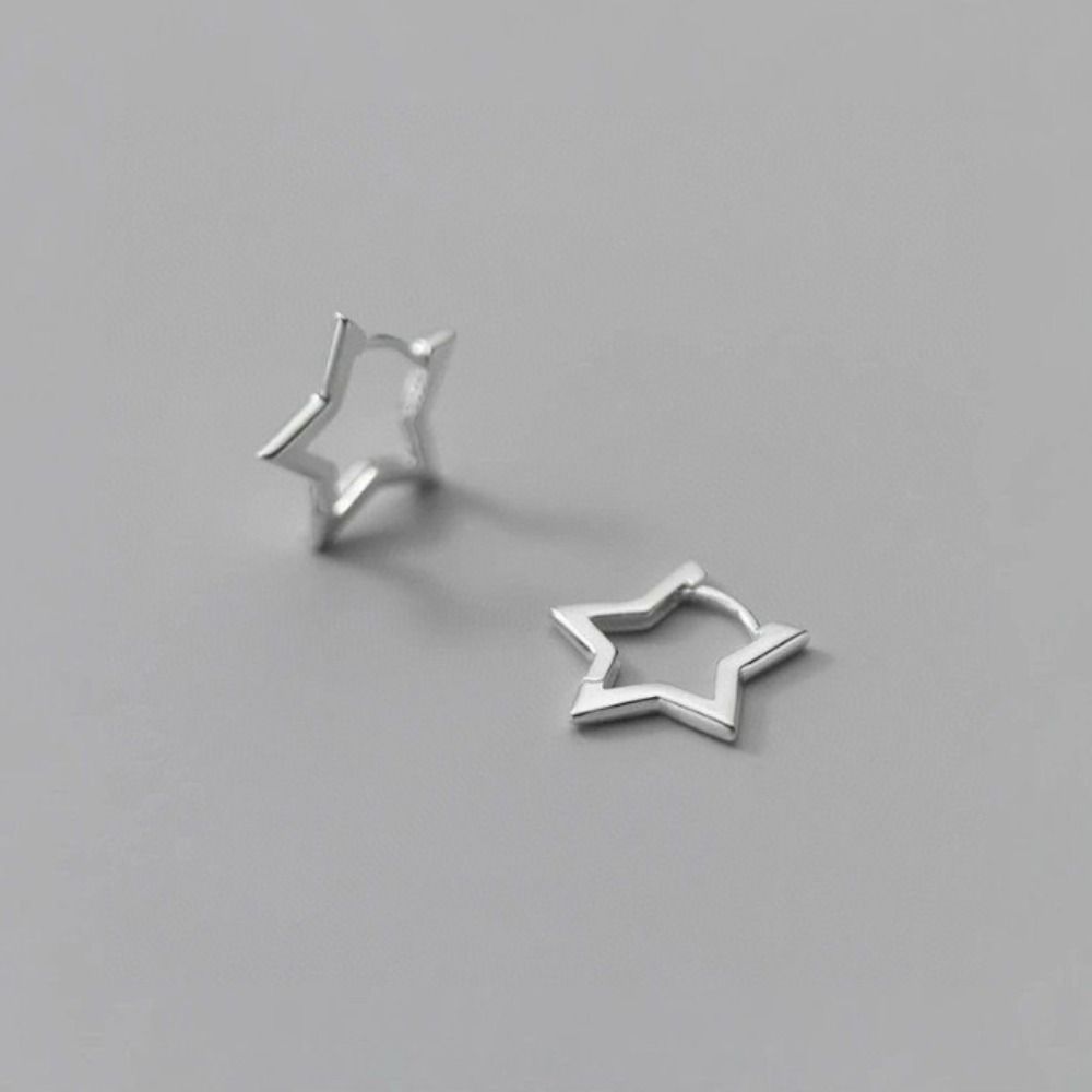 Alloy Mini Star Earrings Gold/Silver Five Pointed Star Earrings New Minimalist Earrings  Women