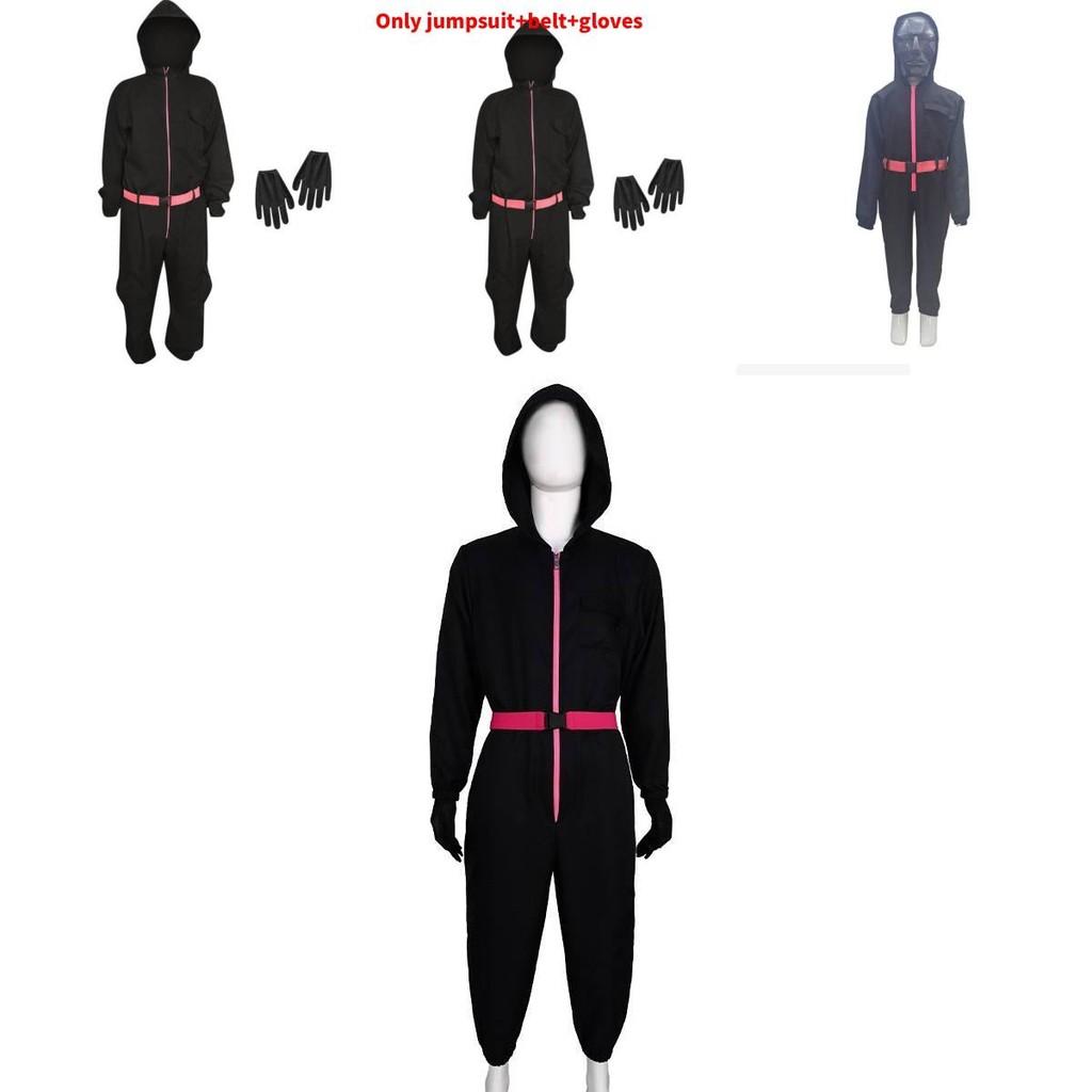 Игра в кальмара Популярный фильм Костюм на Хэллоуин для детей из смесовой ткани с хлопком Косплей-костюм