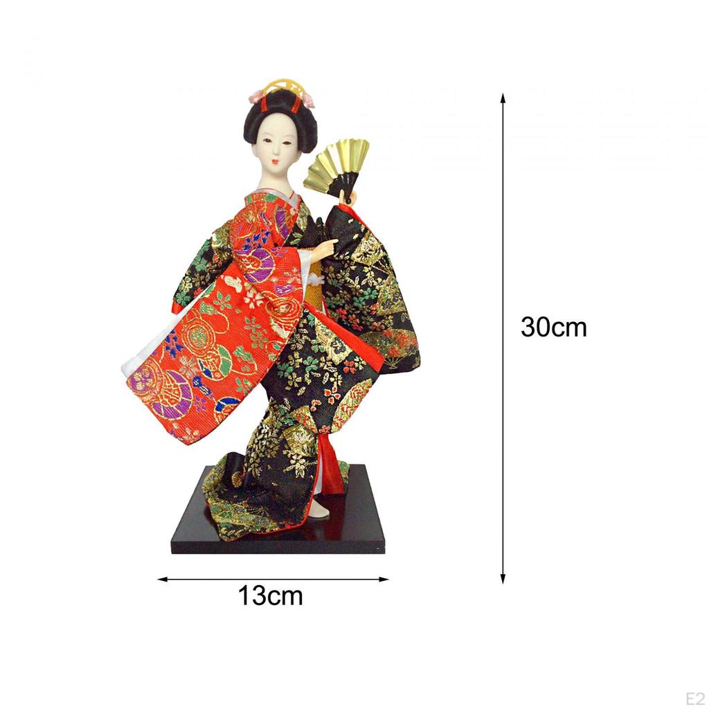 Этнические японские куклы-гейши, кимоно, 12 дюймов, украшение, статуя девушки, скульптура для стола