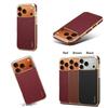 Denior Leather Phone Case IPhone 18 Pro Max 17 16 15 Series Vintage Electroplated Business Protective Cover