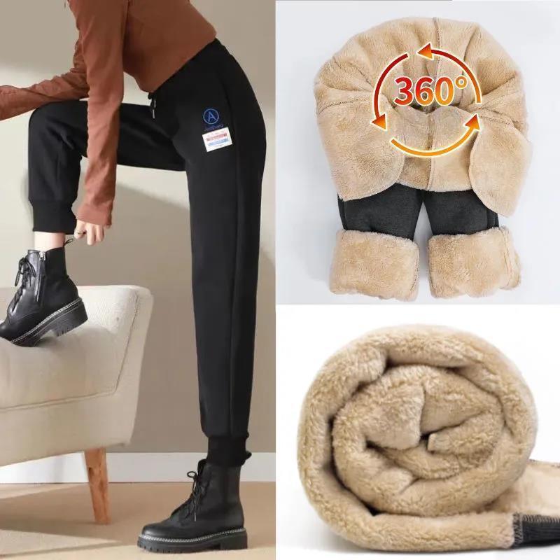 Plush and Thickened Warm Cotton Pants for Autumn and Winter Oversized Loose Fitting Sports Pants