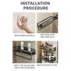 Bathroom Shelf Makeup Storage Organizers Aluminum Shower Shampoo Towel Rack Shelves No Drill Wall Shelf Bathroom Accessories