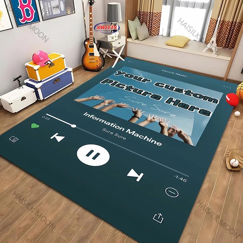 Персонализированная кастомизация, Ковер с вашими любимыми музыкальными фотографиями на заказ, Особые памятные подарки, Мягкий пушистый коврик разных размеров