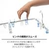 Tenma Polish Laundry Hanger, Elegant Corner Hanger, 32 Pinch, White Blue, Approx. 65 x 36 x 25 cm, PL-02R