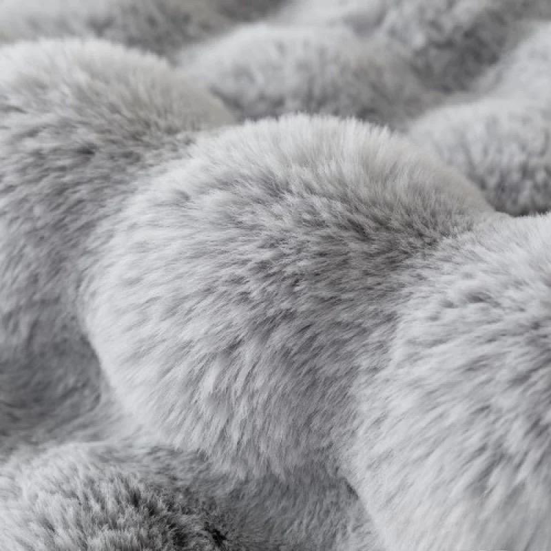 Shaggy Faux Rabbit Fur Plush Area Rug Soft Bubble Velvet Bedroom Bedside Living Room Fluffy Washable Rugs Home Decoration