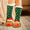 Christmas Floor Socks Thick Warm Non Slip Slipper Socks Cute Animal Fuzzy Socks with Gripper Fluffy Cuffs Gift for Christmas