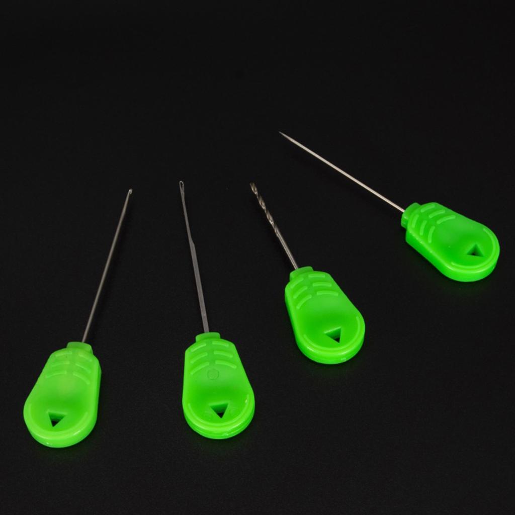 4 In 1 Bait Needles Baiting Tackle Rig Tools Carp Fishing Bait Equipment Set Stainless Steel Fishing Rigging Bait Needle