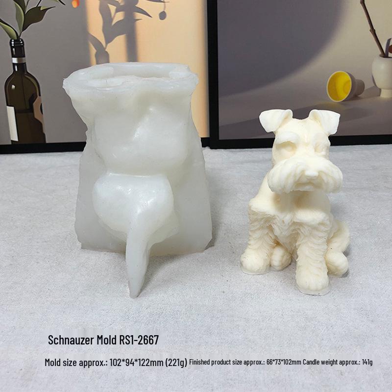 3D Силиконовая форма для свечи-диффузора в виде собаки Сиба-ину, Украшение