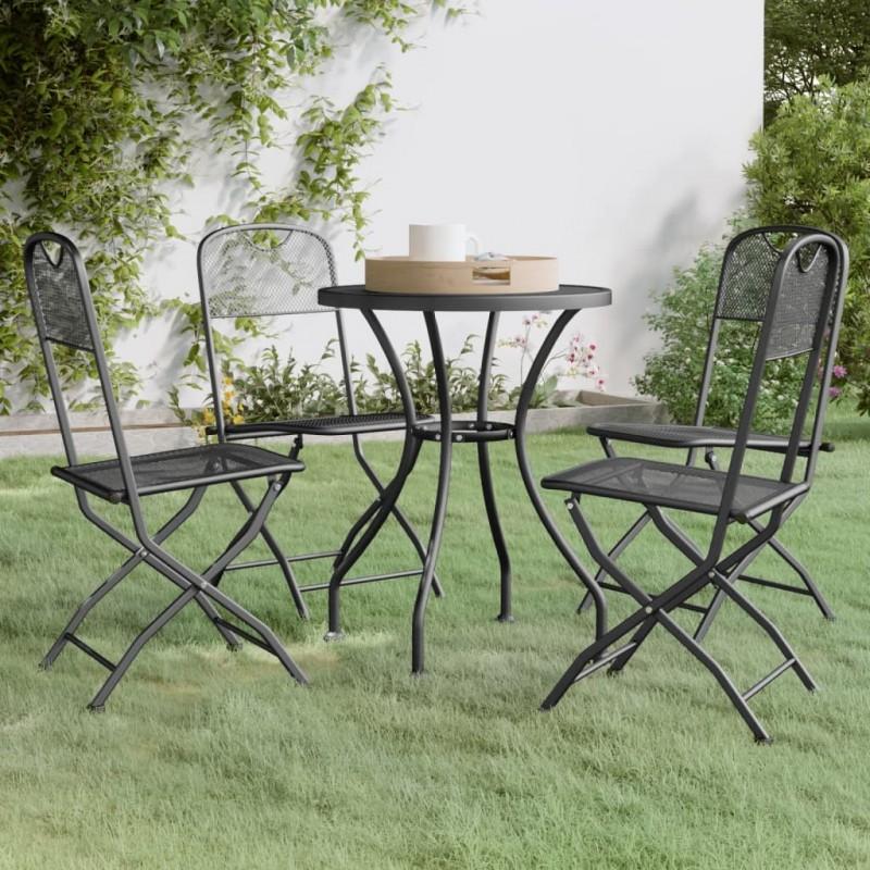Day and Night - Day and Night Garden Dining Set 5 Pieces Anthracite Expanded Metal Mesh